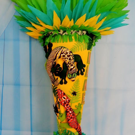 Schultüte Gecko Dschungel  Zuckertüte 