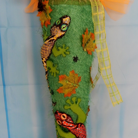 Schultüte Gecko Dschungel  Zuckertüte + Inlettkissen