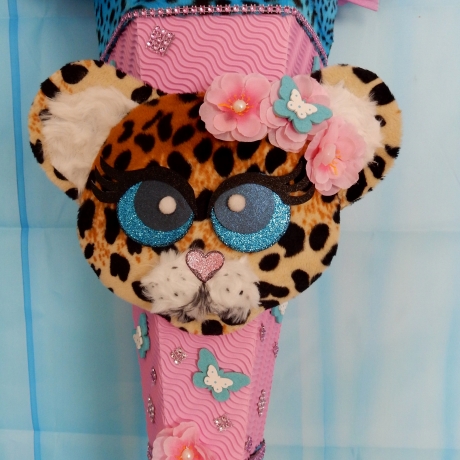 Schultüte Leopard Zuckertüte  Katze