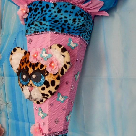 Schultüte Leopard Zuckertüte  Katze