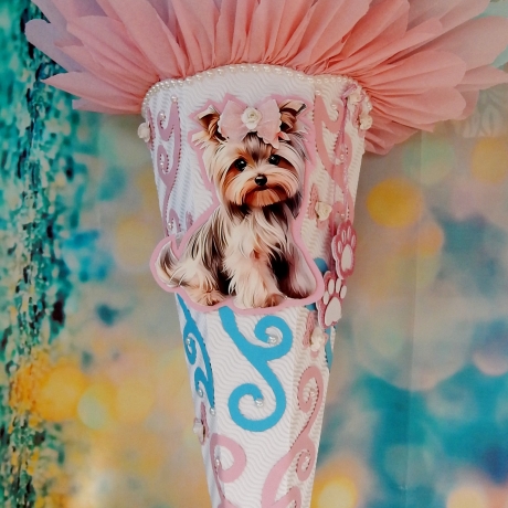 Schultüte Hund Zuckertüte Schmetterling