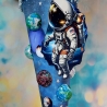 Schultüte Weltraum Zuckertüte Astronaut, Planeten und Sterne