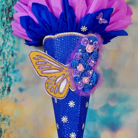 Schultüte  Zuckertüte Schmetterling