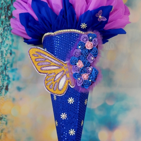 Schultüte  Zuckertüte Schmetterling