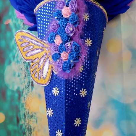 Schultüte  Zuckertüte Schmetterling