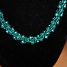 Rocailles-Kette, gehäkelt, 51 cm, handmade, Magnetverschluss 