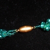 Rocailles-Kette, gehäkelt, 51 cm, handmade, Magnetverschluss 