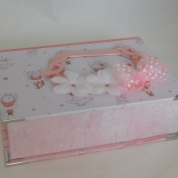 niedliche Klappbox zur Geburt ♥ Schachtel Geschenk Taufe Girl