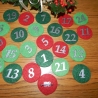 Adventskalender/Weihnachtssäckchen in grün/rot