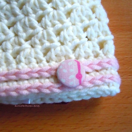 Merino-Taufmütze Mia 34-40cm Kopfumfang