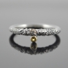 Silber-Ring /Black Snake-Eye/ 925er Silber 585er Gelbgold Citrin