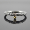 Silber-Ring /Black Snake-Eye/ 925er Silber 585er Gelbgold Citrin