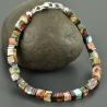 Buntes Würfel-Armband Jaspis Hämatit Armkettchen, Würfelschmuck, 