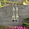 Ohrringe Ohrhänger Blüten Lapislazuli blau echt Silber Lapis