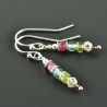 Bunte Ohrhänger aus 925er Silber Turmalin, Apatit Peridot Granat,