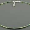 Zarte grüne Halskette Hämatit Peridot Chrysokoll Geschenk Braut