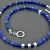 Lapislazuli-Würfel-Collier mit 925er Silber, Kette Lapis, blau