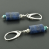 Lapislazuli-Ohrringe mit Türkis 925er Silber Ohrhänger Geschenk