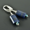 Lapislazuli-Ohrringe mit Türkis 925er Silber Ohrhänger Geschenk