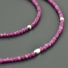 Rubinkette pink minimalistisch 925er Silber Hochzeit Geschenk