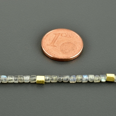 Labradorit Edelsteinkette vergoldet Geschenk Hochzeitstag zart