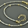 Labradorit Edelsteinkette vergoldet Geschenk Hochzeitstag zart