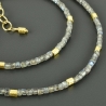 Labradorit Edelsteinkette vergoldet Geschenk Hochzeitstag zart