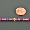 Minimalistischen Rubin-Perlenl-Kette pink vergoldetes Silber zart