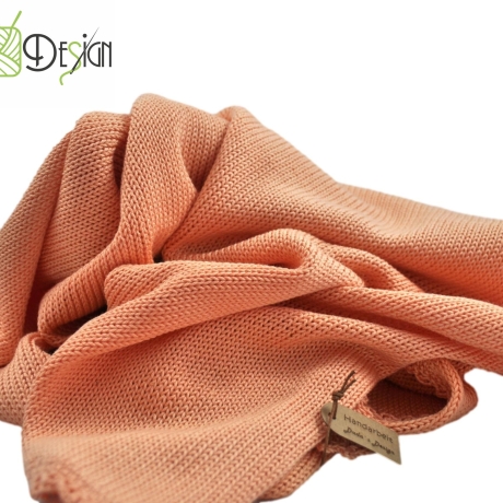 Babydecke gestrickt in Farbe orange