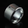 Ring Concave Saphir Silber