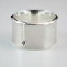 Ring Concave Saphir Silber