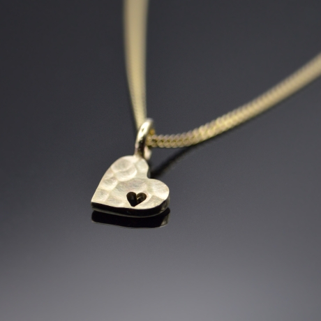 333er Gelbgold Anhänger  Corazón/handgefertig