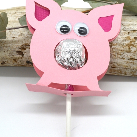 Plotterdatei Schwein Glücksbringer für Schokopralinen