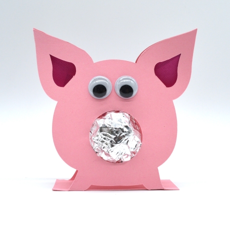 Plotterdatei Schwein Glücksbringer für Schokopralinen