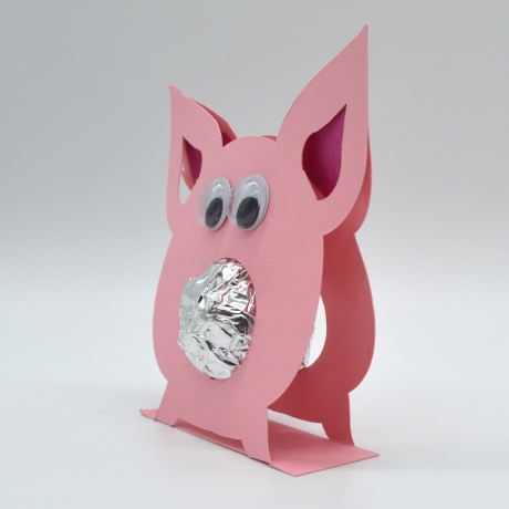 Plotterdatei Schwein Glücksbringer für Schokopralinen