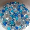 Glasperlen Mix Suncatcher Regenbogenkristall blau weiß petrol