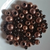 80 St. Metallperlen Mix Kupfer antik 5 mm, 8 mm, 10 mm