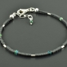 Zartes Armband Hämatit Chrysokoll 925er Silber Geschenk minimal