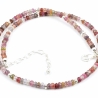 Kette Spinell multicolor bunt 925er Silber zart rosa Edelsteine