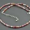 Kette Spinell multicolor bunt 925er Silber zart rosa Edelsteine