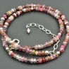 Kette Spinell multicolor bunt 925er Silber zart rosa Edelsteine