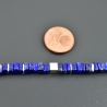 Lapislazuli-Kette viereckigen Scheiben 925er Silberwürfel