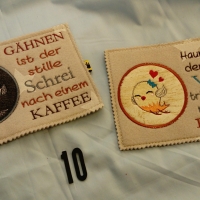 Kaffee Latte Vogel 2x MugRug Untersetzer Geschenk Deko