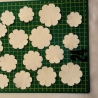 Kunstleder 20 Blumen je Set Patch Basteln Reparatur Deko Handmade