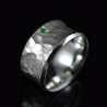 Ring Concave Smaragd Silber