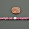 Zarte Turmalin Würfel Kette rosa minimalistisch Edelsteinkette