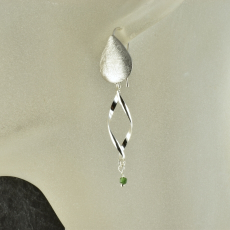 Ohrringe 925er Silber Turmalin grün Geschenk Hochzeit