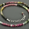 Feine Turmalinkette bunt 925er Silber quadratisch edel Geschenk
