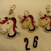 3x Einhorn Kunstleder Geschenk Liebhaber Deko Kunstleder
