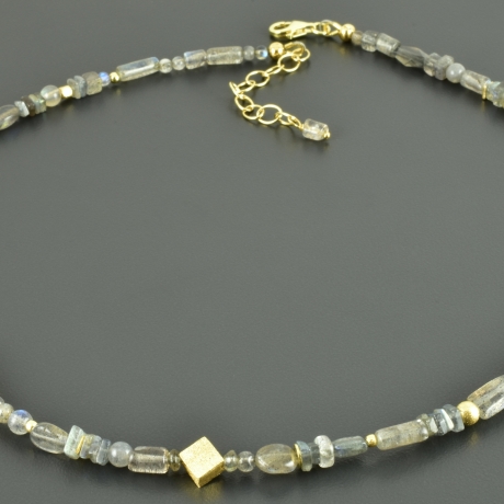 Labradoritkette wird zart verg. 925er Silber Geschenk Hochzeit
